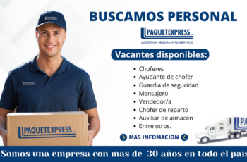 Ofertas de trabajo y empleo en Paquetexpress