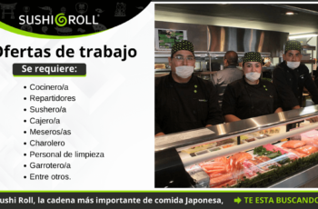 Sushi Roll busca personal para restaurantes