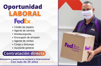 FeDex Express busca nuevos talentos de trabajo